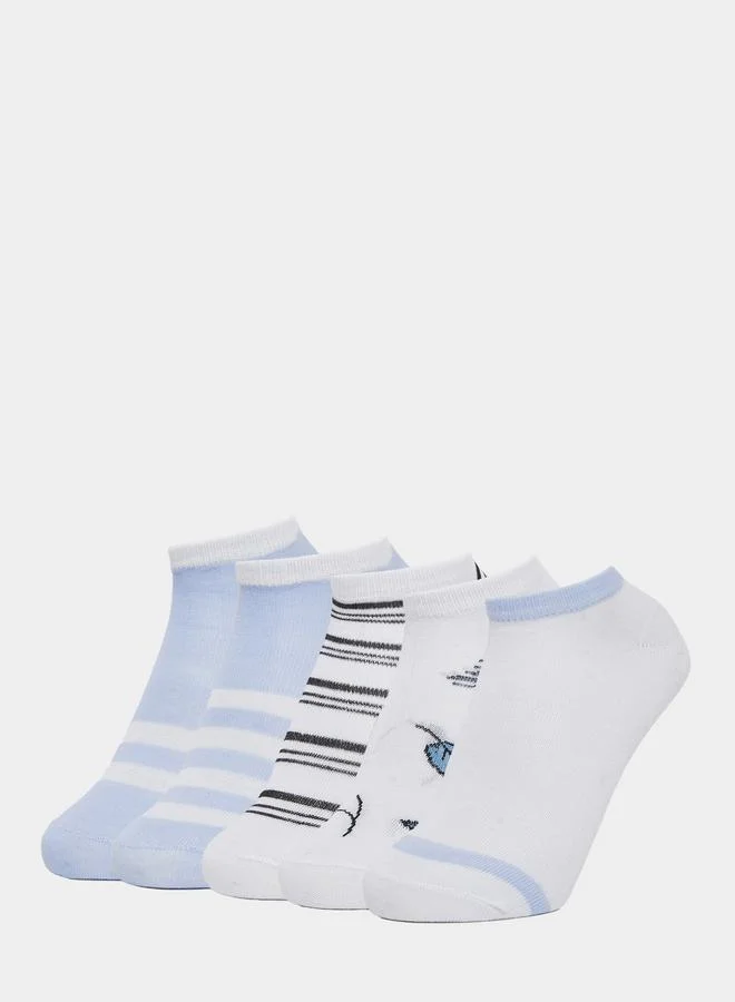 Pack of 5 - Striped Detail Ankle Socks