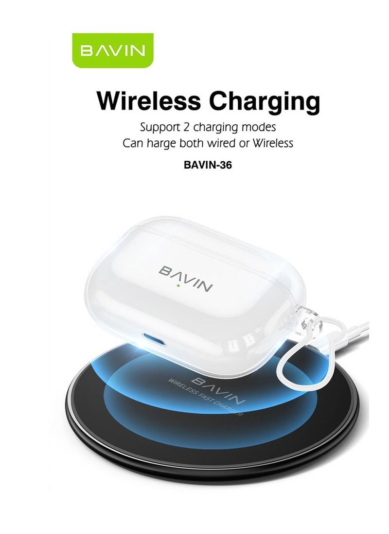 Bavin - BAVIN BA36 TWS Wireless Bluetooth Earphone True Hi-Fi Stereo Wireless Charging Earbuds Touch Control - Image 1