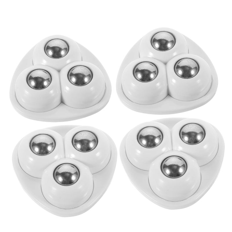 4Pcs Black Adhesive Caster Wheels for Small Appliances Trash Can Rotation Pulley - Image 2