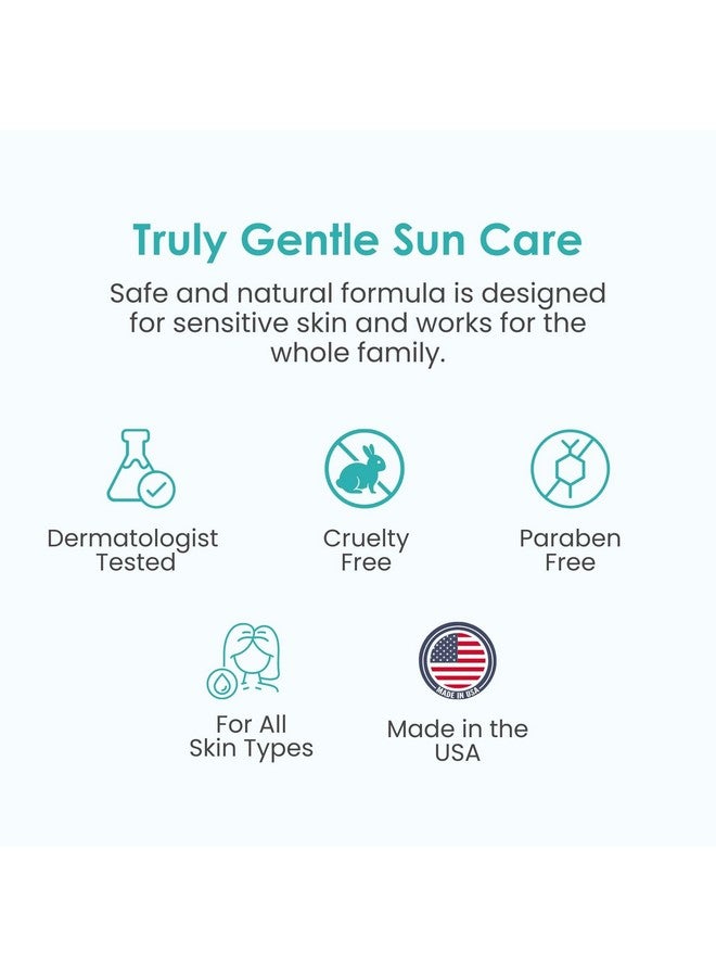 TruKid واقي شمس معدني سهل الاستخدام SPF 50 - واقي شمس للأطفال والرضع للوجه والجسم، حماية من الشمس للبشرة الحساسة، بدون رائحة، 3.4 أونصة - Image 4