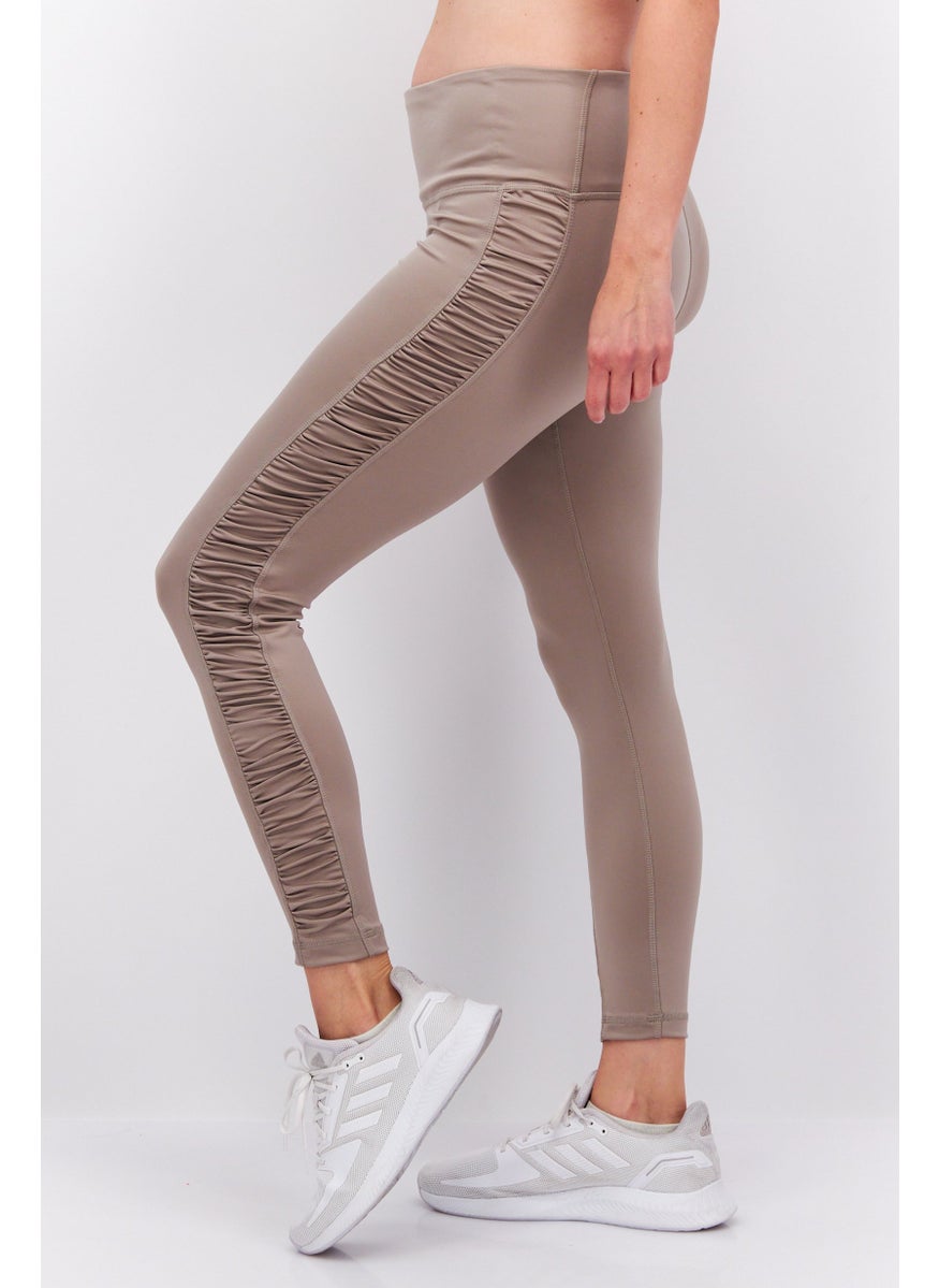 Reebok Women Sportswear Fit Training Leggings, Tan  - Image 3