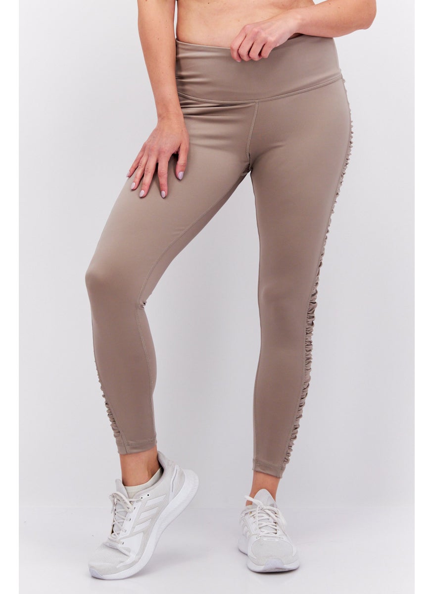 Reebok Women Sportswear Fit Training Leggings, Tan  - Image 1