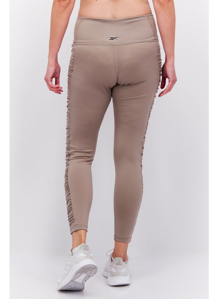 Reebok Women Sportswear Fit Training Leggings, Tan  - Image 2