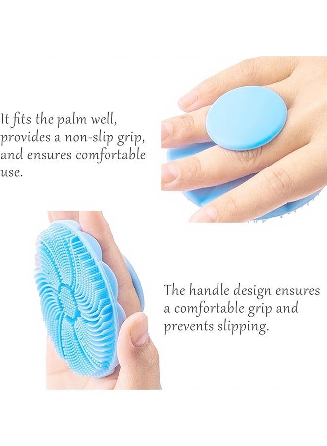 فرشاة استحمام صغيرة من السيليكون لتنظيف الوجه وتقشيره، أداة غسل الرؤوس السوداء، فرشاة تنظيف البشرة المحمولة للأطفال والنساء والرجال وجميع أنواع البشرة الحساسة - Image 2