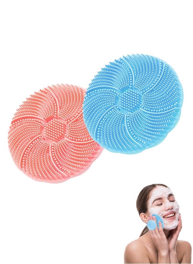 فرشاة استحمام صغيرة من السيليكون لتنظيف الوجه وتقشيره، أداة غسل الرؤوس السوداء، فرشاة تنظيف البشرة المحمولة للأطفال والنساء والرجال وجميع أنواع البشرة الحساسة - Image 1