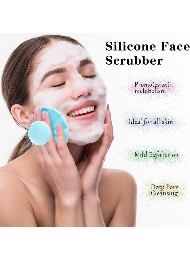 فرشاة استحمام صغيرة من السيليكون لتنظيف الوجه وتقشيره، أداة غسل الرؤوس السوداء، فرشاة تنظيف البشرة المحمولة للأطفال والنساء والرجال وجميع أنواع البشرة الحساسة - Image 4