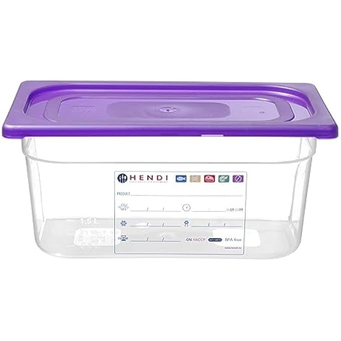 هندي غطاء Gastronorm أرجواني PP 530X325 مم - Image 5