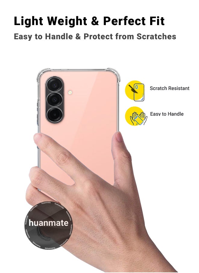 huanmate - 2 in 1 Samsung Galaxy A26 Protection Pack - Ultra Clear Shockproof Case & Anti-Peeping Privacy Glass Screen Protector, All-Round Defense with High Transparency & Easy Installation - Image 1
