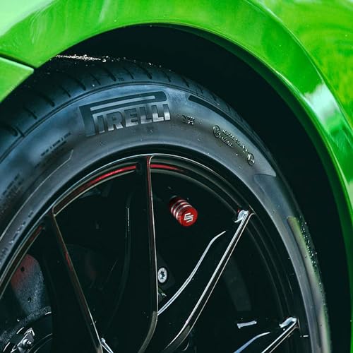 Greenworld Premium Red Metal Car Tyre Valve Caps Featuring Car Logo Emblems - Durable, Stylish, and Universal Wheel Accessories(SUZU-KII) - Image 3