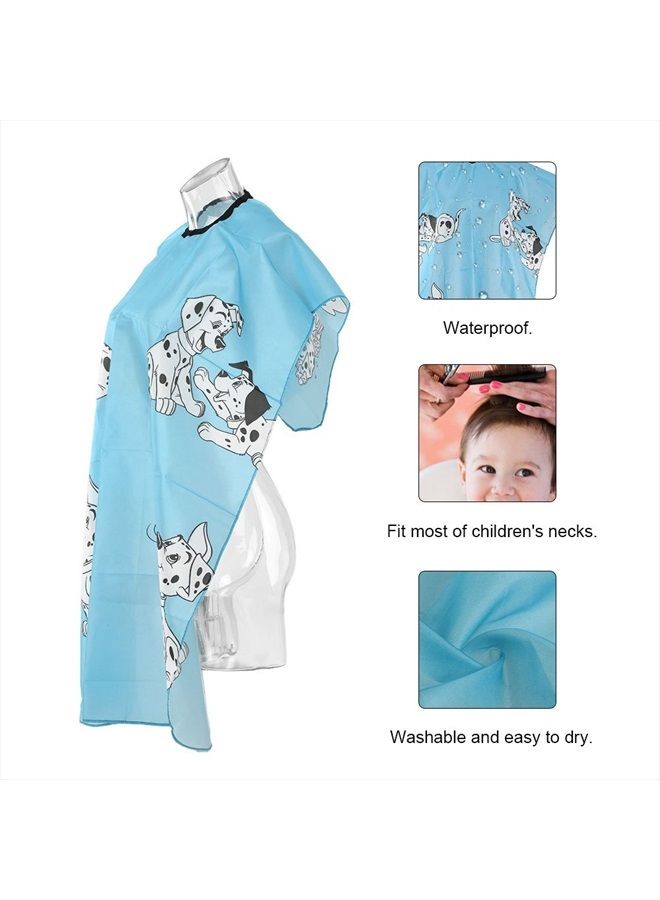 Kids Haircut Salon Cape Hair Cutting Cape for Children cloth Kids Barber Cape Child Shampoo Waterproof Capes (Blue)