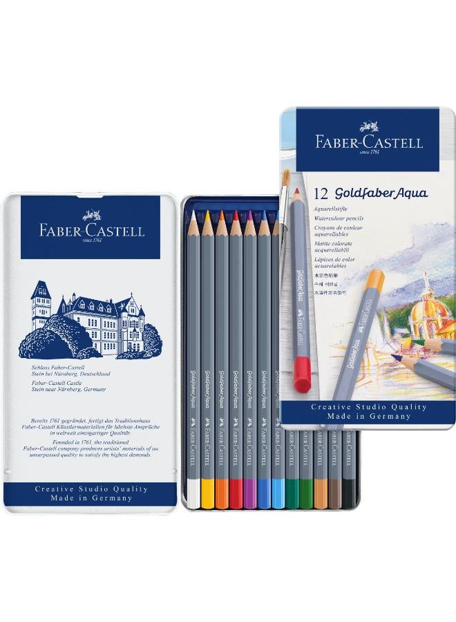 اقلام تلوين مائية - Goldfaber - علبة حديد -24 لون