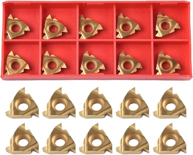 RT16 01W G60P YBG201 Gold Coated Carbide Indexable Threading Inserts 10 Pcs Set For Steel Turning - Image 5