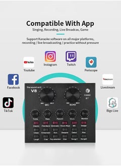 TIGER V8 Live Sound Card – Adjustable Volume, Voice Changer, Audio Effects & Music Controller for Streaming, Podcasting, Karaoke & Live Shows  - Image 5
