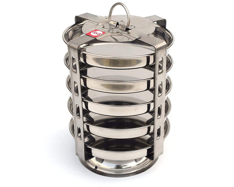 BLeaf Stainless Steel-5 Plate Thatte Idli Stand Dhokla Maker (5 Plate, 5 Idli) - Image 1