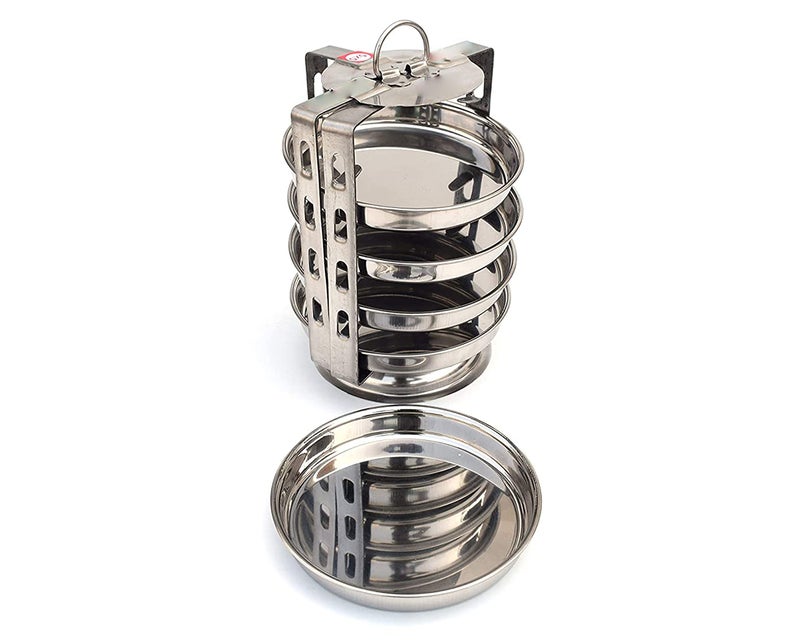 BLeaf Stainless Steel-5 Plate Thatte Idli Stand Dhokla Maker (5 Plate, 5 Idli) - Image 2