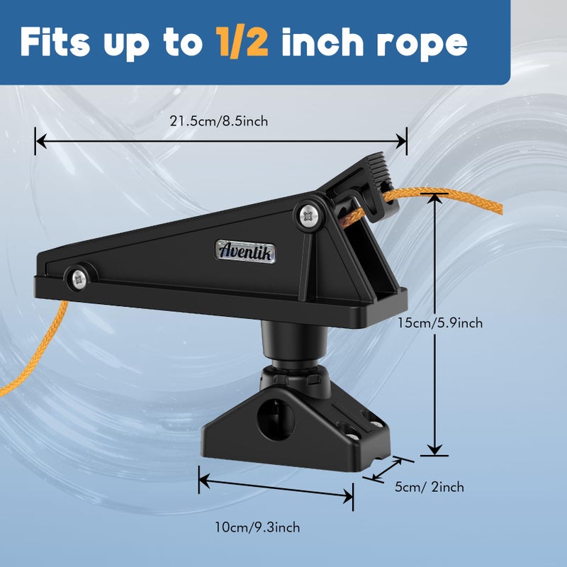 EDSRDPLT Kayak Anchor Lock System Durable Easy-to-Use Anchor Lock for Small Boats and Kayaks, Single-Handed Operation, Versatile Installation (Side Deck Mount) - Image 2