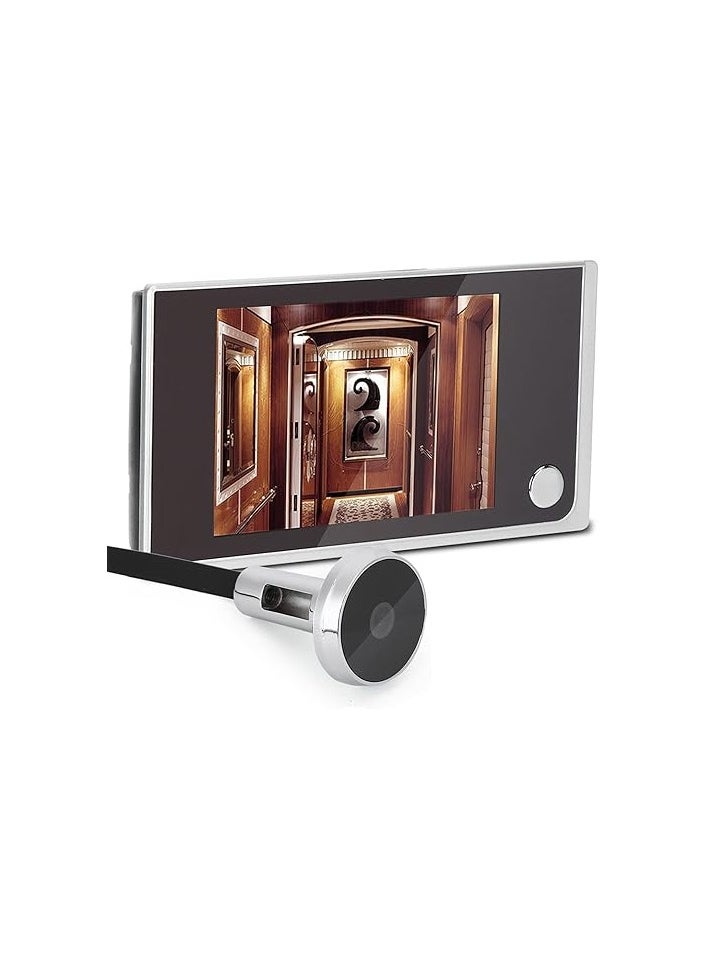 Electronic Cat Eye Video Door Viewer – 24H Digital Peephole Camera with Motion Detection for Home Security (Battery Powered)  - Image 1