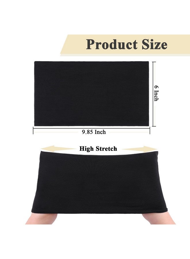 Xtrend عصابة رأس واسعة بوهو للنساء، عصابة رأس عصرية قابلة للتمدد، عصابة رأس عمامة كبيرة جدًا لممارسة اليوجا أو السفر أو الجري، عصابة شعر سوداء إكسسوارات للبنات (أسود) - Image 3