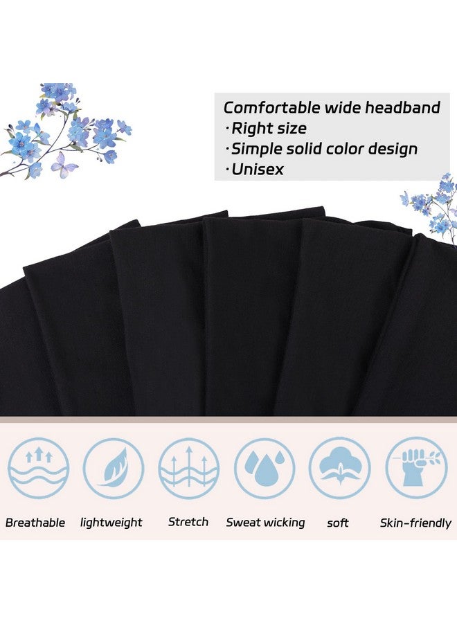 Xtrend عصابة رأس واسعة بوهو للنساء، عصابة رأس عصرية قابلة للتمدد، عصابة رأس عمامة كبيرة جدًا لممارسة اليوجا أو السفر أو الجري، عصابة شعر سوداء إكسسوارات للبنات (أسود) - Image 2