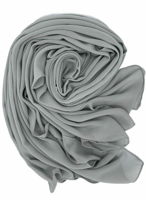 Scarf Chiffon Crepe High-Quality - Light Grey - From Fatah