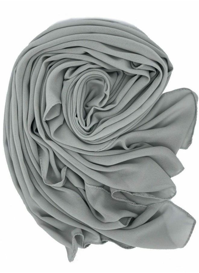Generic - Scarf Chiffon Crepe High-Quality - Light Grey - From Fatah - Image 1