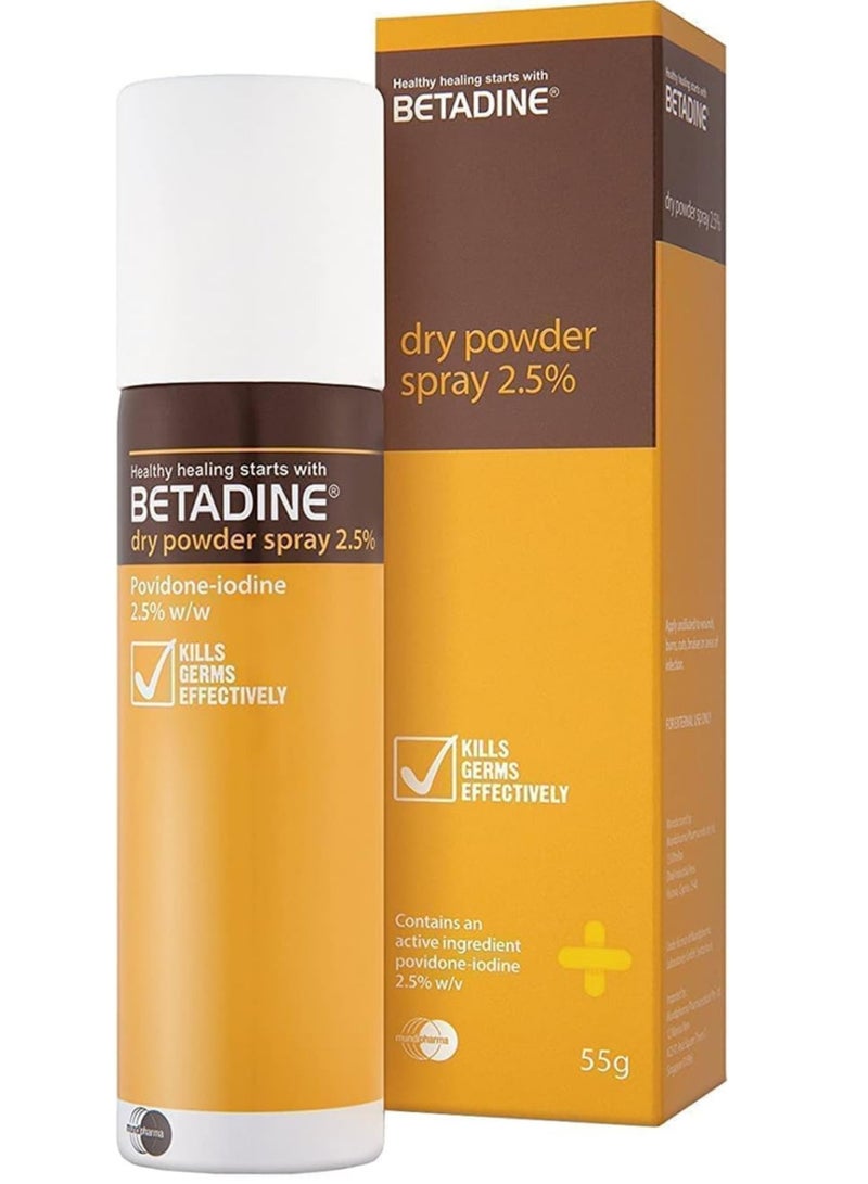 Betadine Betadine Dry Powder Spray 55 g - Image 1