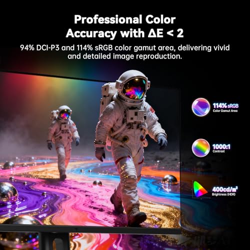 KTC 24.5 Inch 240Hz Gaming Monitor, FHD 1080p Fast IPS Computer Monitor, 1ms with Adaptive-Sync, HDR400, HDMI x2, DPx1, VESA Mount, Tilt/Pivot/Height Adjustment, H25T7-3 - Image 4