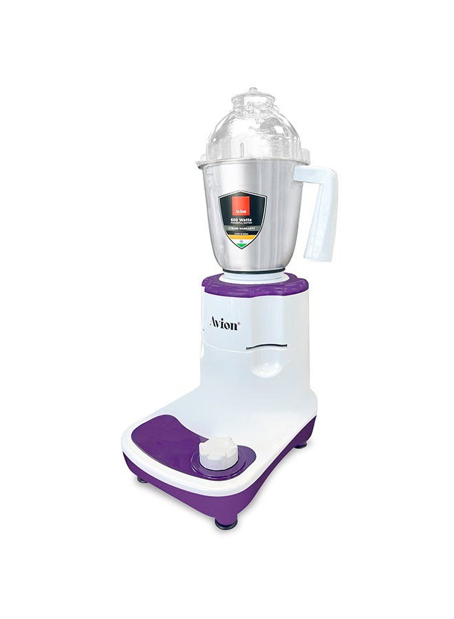 Avion 600W 3-In-1 Mixer Grinder AMG614ND – Multifunctional Grinder With Stainless Steel Jars And Blades – 3 Speed  - Image 3