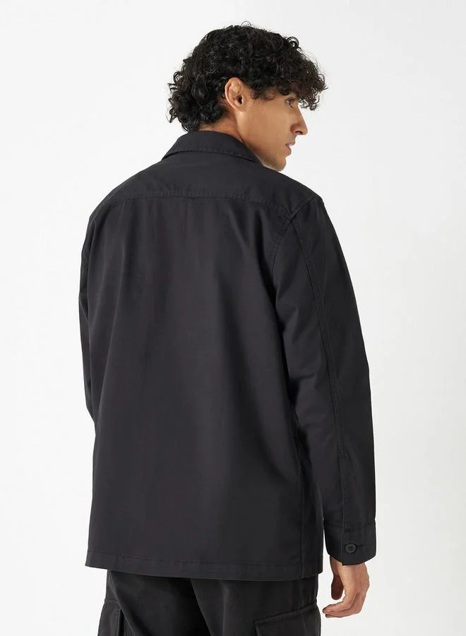 Ecko Unltd. Ecko Unltd Logo Print Utility Shirt with Pockets