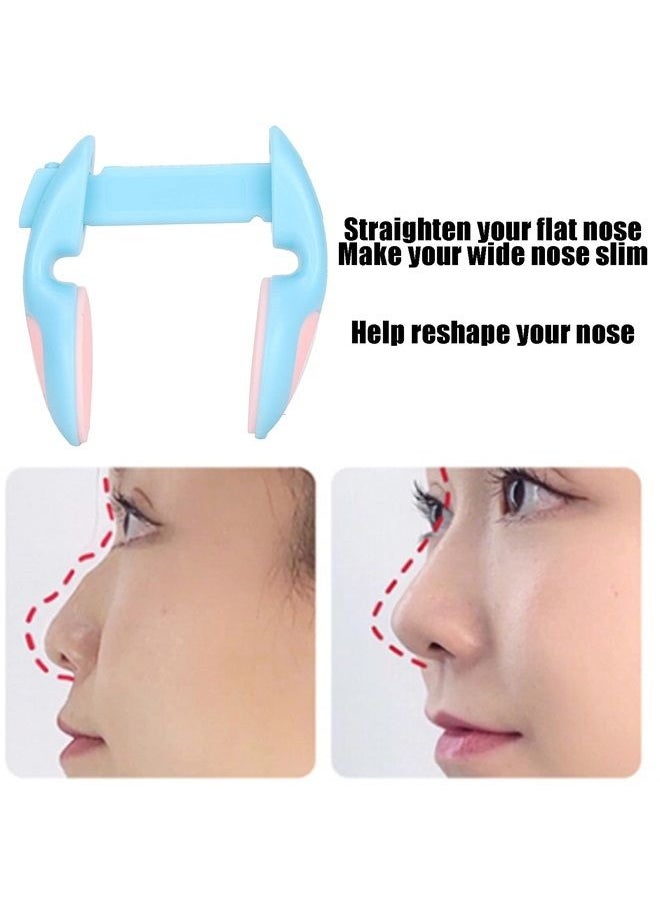 Brrnoo - Professional Nose Bridge Straightener Corrector,Silicone Nose Shaper Lifter Clip, Nose Beauty Clip for Lifting Slimming Clips for Women Men(blue) - Image 1