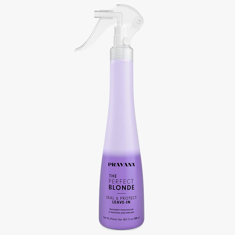 Pravana The Perfect Blonde Seal & Protect Leave-In Conditioner | Neutralizes Brassy, Yellow Tones | For Color-Treated Hair | Detangles, Protects, Moisturizes Strands | 10.1 Fl Oz - Image 1