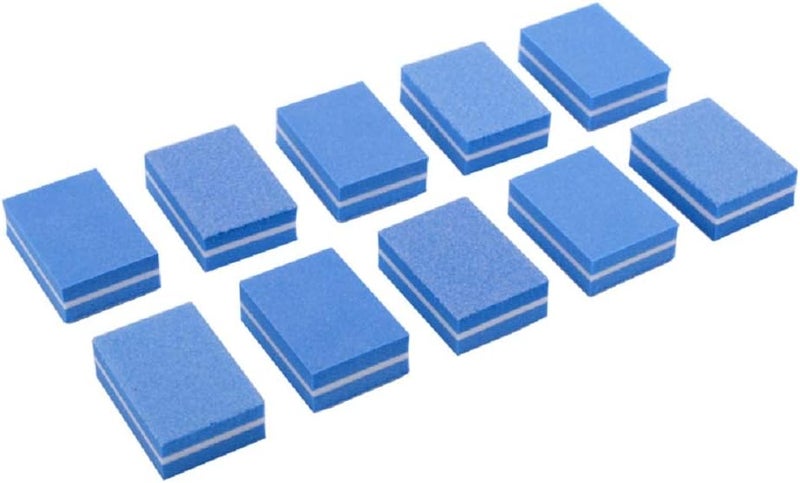 Yimart 20 Pcs Double-sided Mini Nail Buffer Block Colorful Sponge Nail Polish Sanding Buffer Strips Nail File Blocks Manicure Tools (Blue) - Image 5