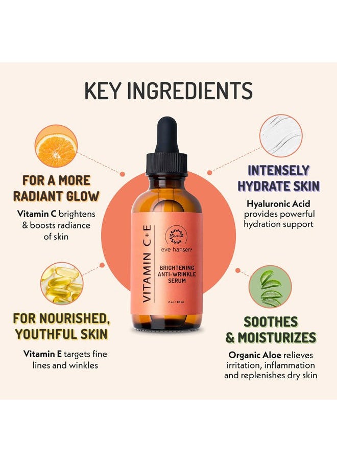 Eve Hansen - Vitamin C Serum for Face - Facial Serum with Hyaluronic Acid, Vitamin E and Aloe Vera 1 oz - for softer, smoother, and more refined Skin - Image 1