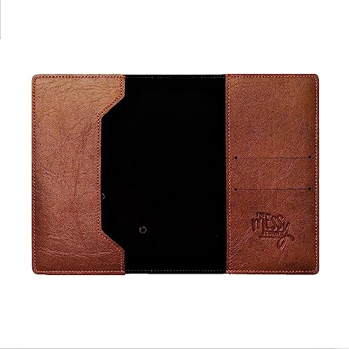 The Messy Corner Vegan Leather Passport Cover for Men | Ultra Violet Rover Travel Passport Case | Leather Passport Accessories | Dark Brown Colour - Image 3