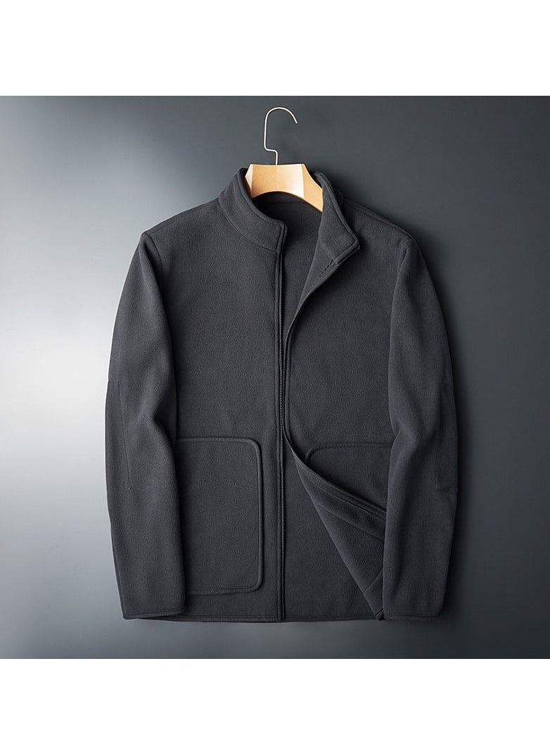 Loquat - Outdoor Plush Cardigan Mock Neck Overcoat - Image 1