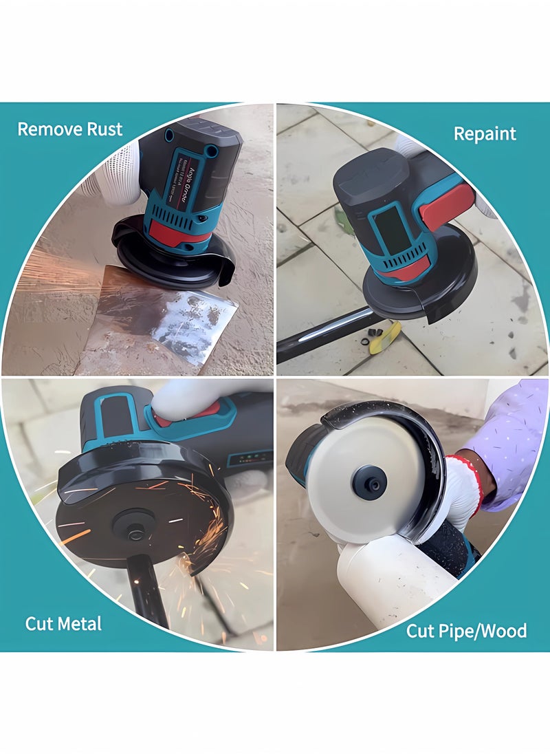 JINSOO - JINSOO 18V Mini mini rechargeable wireless polishing machine with lithium battery and charger, 76MM diameter grinding wheel mini Angle grinder set - Image 1