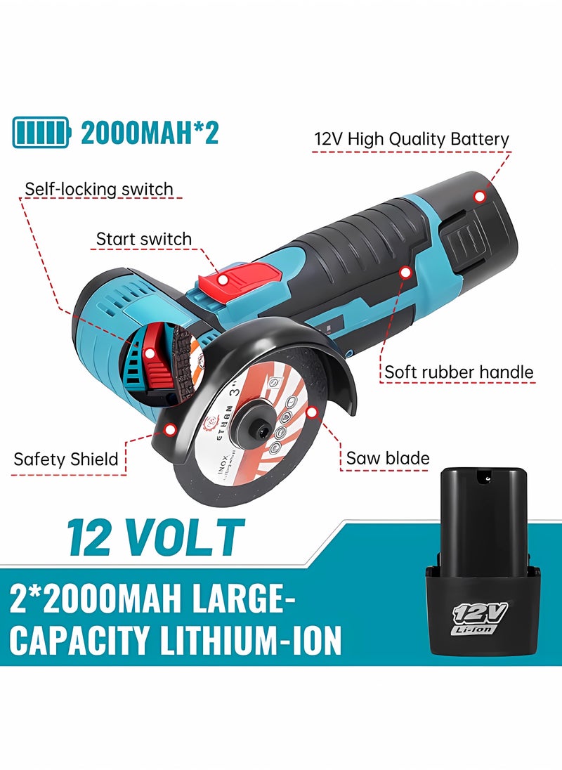 JINSOO - JINSOO 18V Mini mini rechargeable wireless polishing machine with lithium battery and charger, 76MM diameter grinding wheel mini Angle grinder set - Image 1