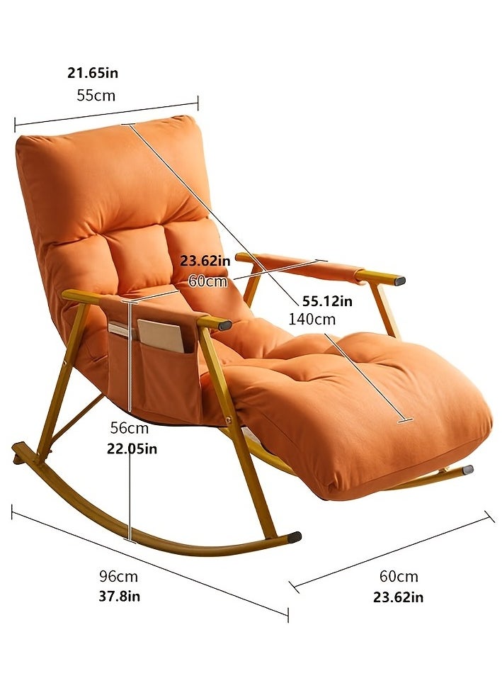 Rocking Chair, A Modern Style Leisure Chair With A Tilt Position And Side Pockets, Used As A Cushioned High Back Rocking Chair For Daycare, Living Room, And Bedroom - pzsku/ZC6A893622A9419B62B5BZ/45/_/1740705839/c401bcda-44de-4f68-94fb-87ed4518fcfc