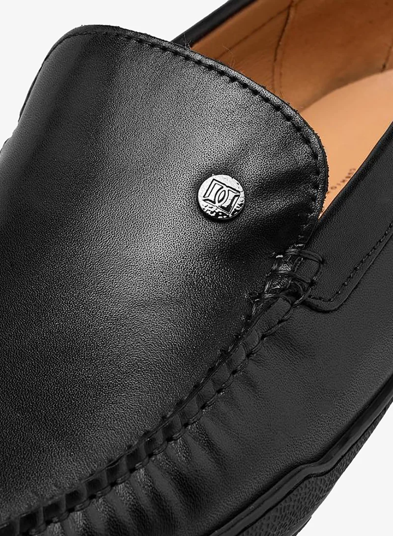 DUCHINI BLACK Men Slip-On Leather Moccasins for Men | Best Price UAE