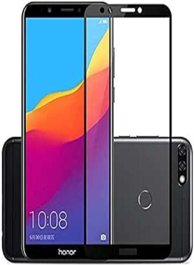 5D Glass Screen Protector 9H Glass Shield For Huawei Y7 Prime (2018) - Black