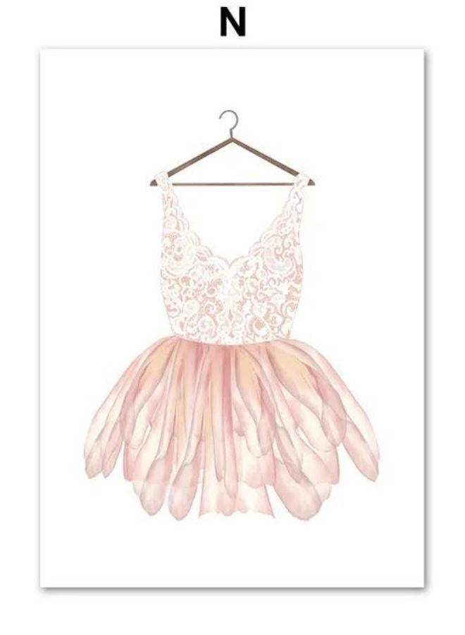 Ballet Girl Butterfly Flamingo Flower Swan Crown Wall Art Canvas Painting Nordic Posters And Prints Wall Picture Kids Room Decor - Image 1