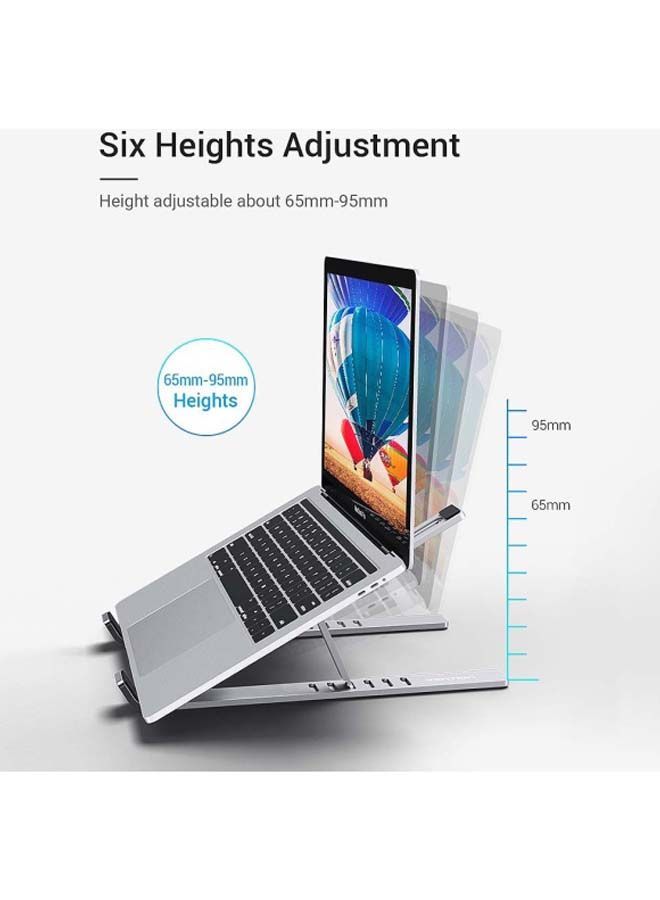 NIBEMINENT Foldable Laptop Stand Silver - Image 5