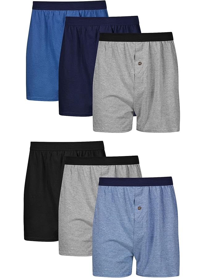 Hanes mens Men's Knit Boxers 6 Pack Boxer Shorts (pack of 6) - Image 1