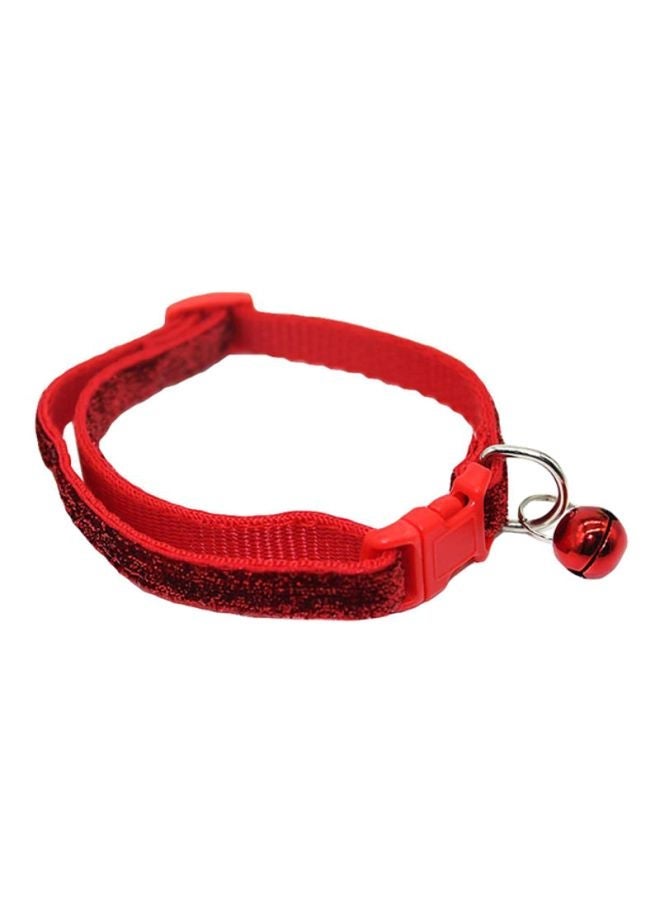 NIBEMINENT Quick Release Buckle Necklace With Bell Pendant Red