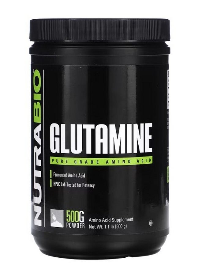NutraBio Glutamine 1.1 lb 500 g  - Image 1