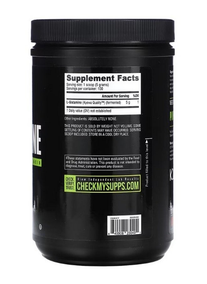 NutraBio Glutamine 1.1 lb 500 g  - Image 2