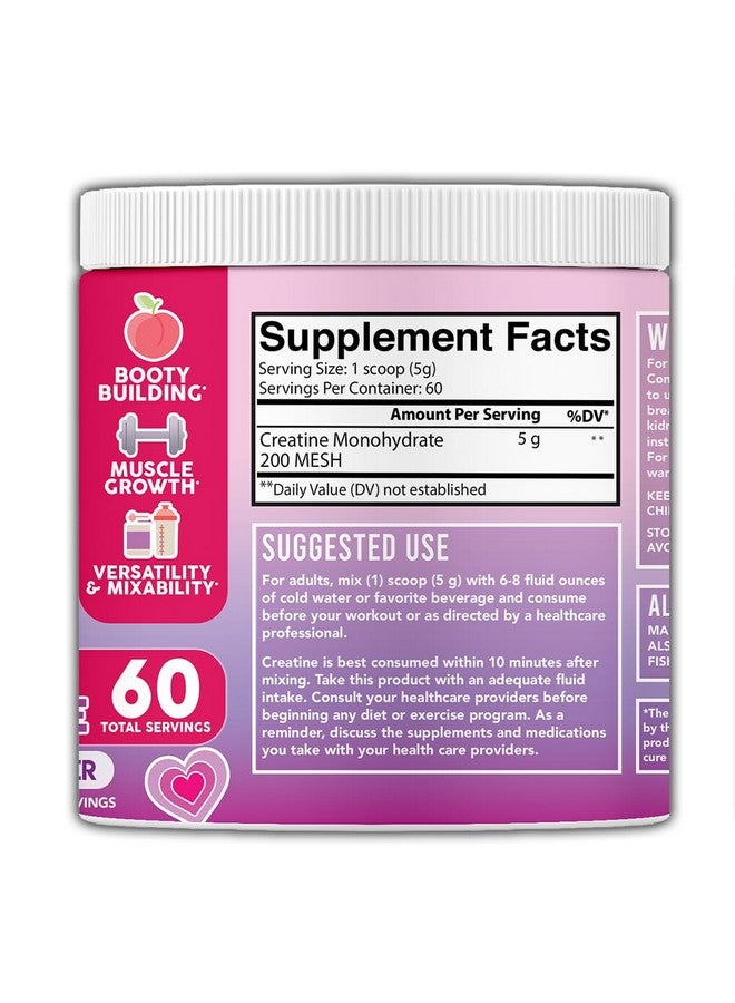 Angry Supplements 100% كرياتين للنساء، مسحوق كرياتين مونوهيدرات فائق الجودة 200 شبكة مجهرية، مكمل لبناء العضلات، مزيج مشروبات، بدون نكهة، 60 حصة - Image 4