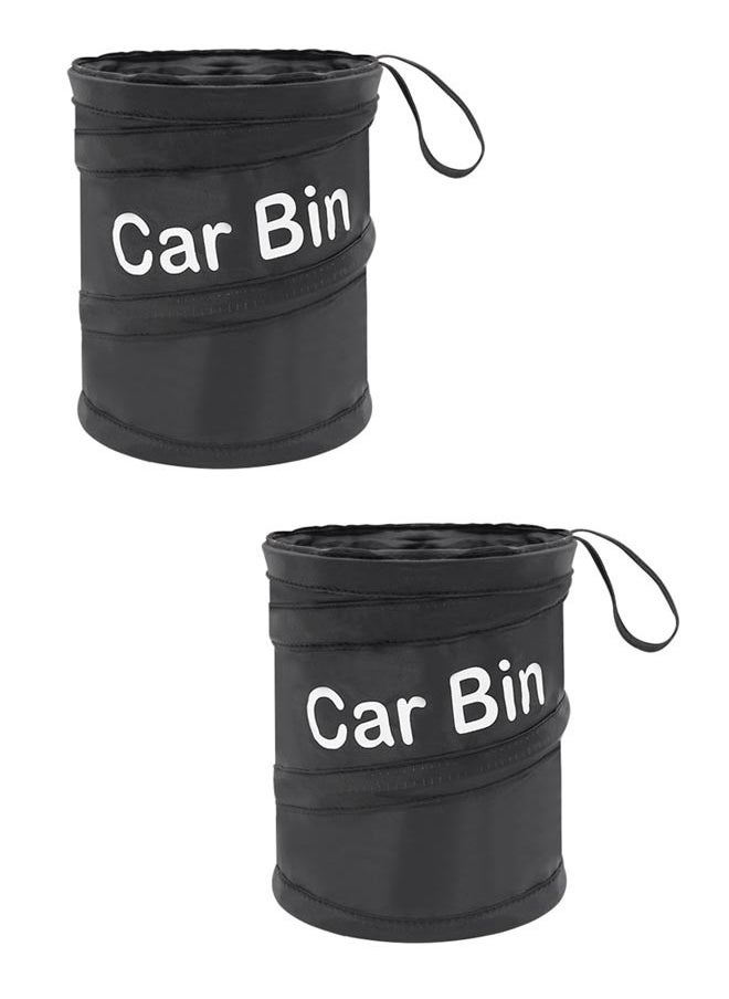 ZCM-HAPPY - 2-piece Car Trash Bin Garbage Container Storage Bag - Image 1