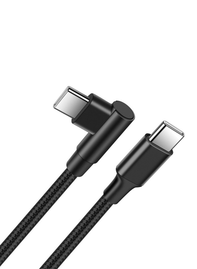 60W 2 Pack 6+6FT Type C to Type C Fast Charging Cable USBC to USBC Cord 90 Degree USB C Cable Right Angle for iPhone 16 15 Samsung Galaxy S24 S23 iPad MacBook Pixel USB C Charger - Image 4