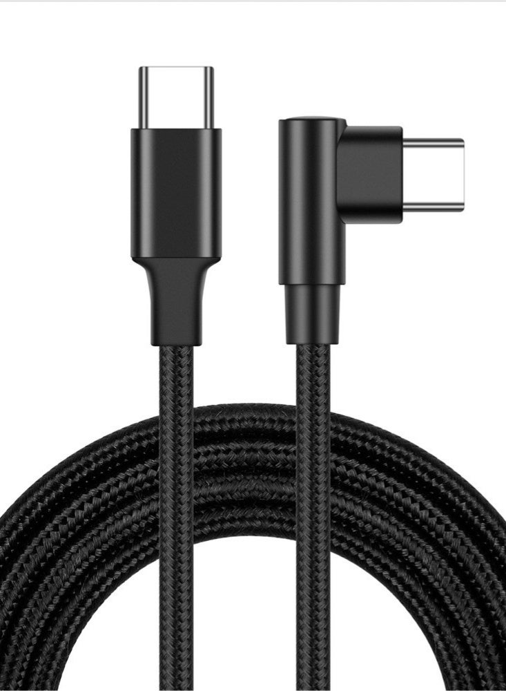 60W 2 Pack 6+6FT Type C to Type C Fast Charging Cable USBC to USBC Cord 90 Degree USB C Cable Right Angle for iPhone 16 15 Samsung Galaxy S24 S23 iPad MacBook Pixel USB C Charger - Image 5